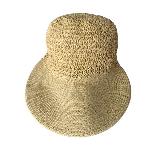 Straw Visor Sun Hat - Picture 4 of 7